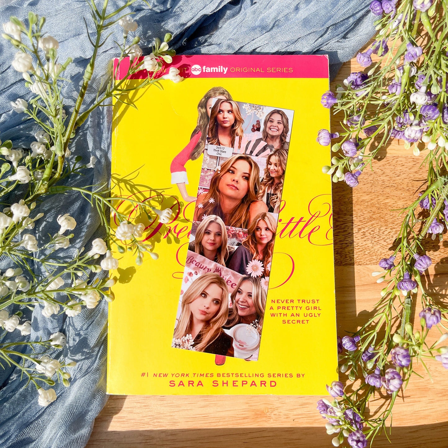 Handmade PLL bookmark featuring a collage of hanna marin from pretty little liars.