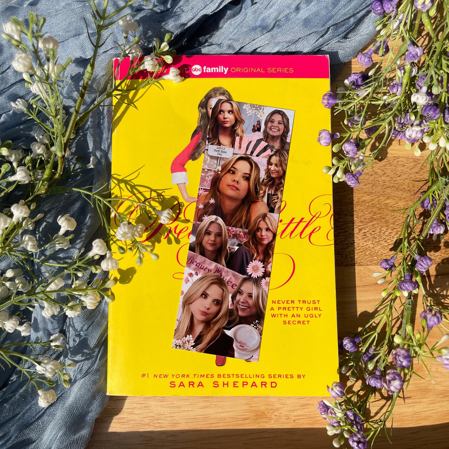 Handmade PLL bookmark featuring a collage of hanna marin from pretty little liars.