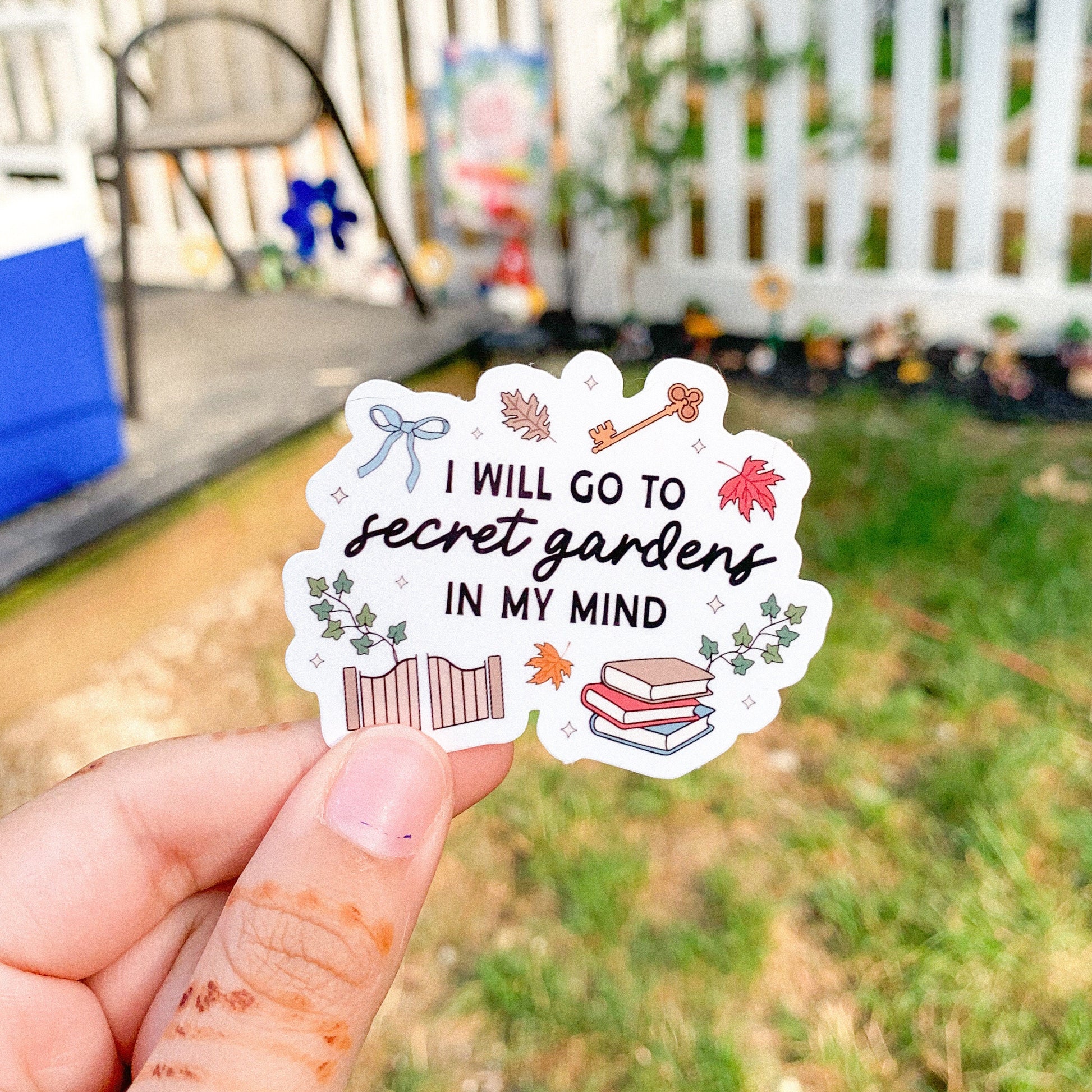 Bookish sticker with design inspired by Taylor Swift's song "I Hate It Here" from TTPD. 