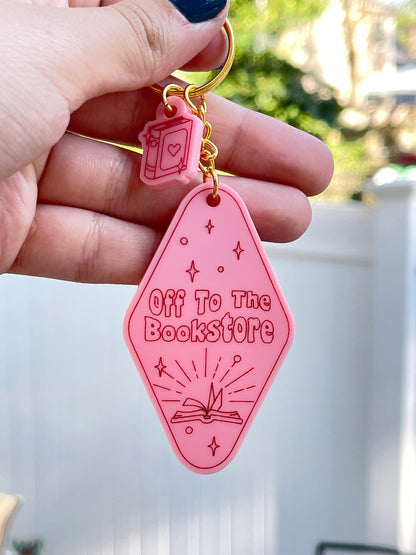 Off To The Bookstore Keychain