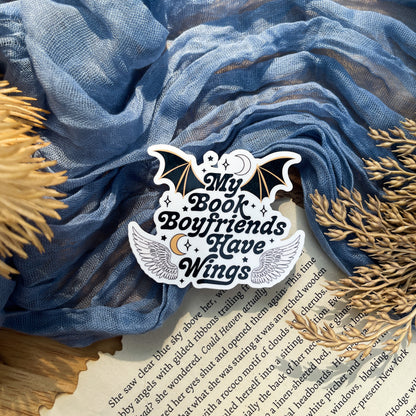 My Book Boyfriends Have Wings Sticker