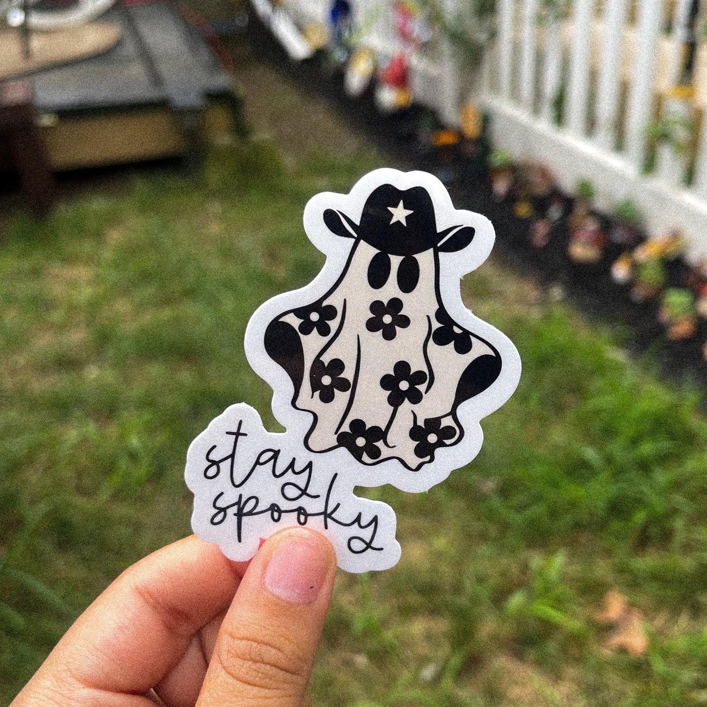 Stay Spooky Ghost Cowboy Sticker