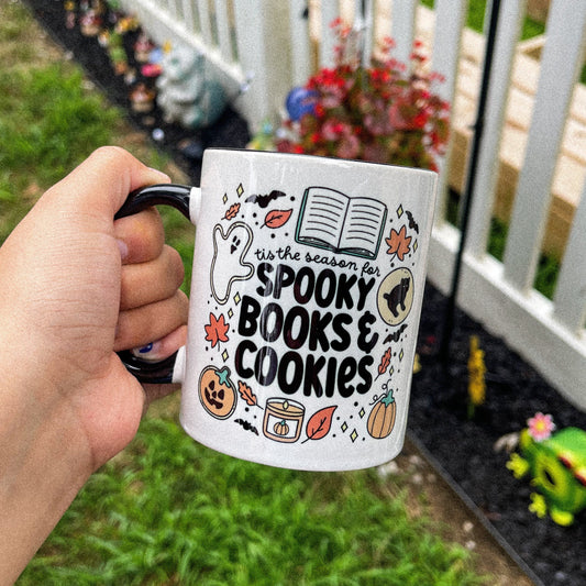 Spooky Books and Cookies Mug