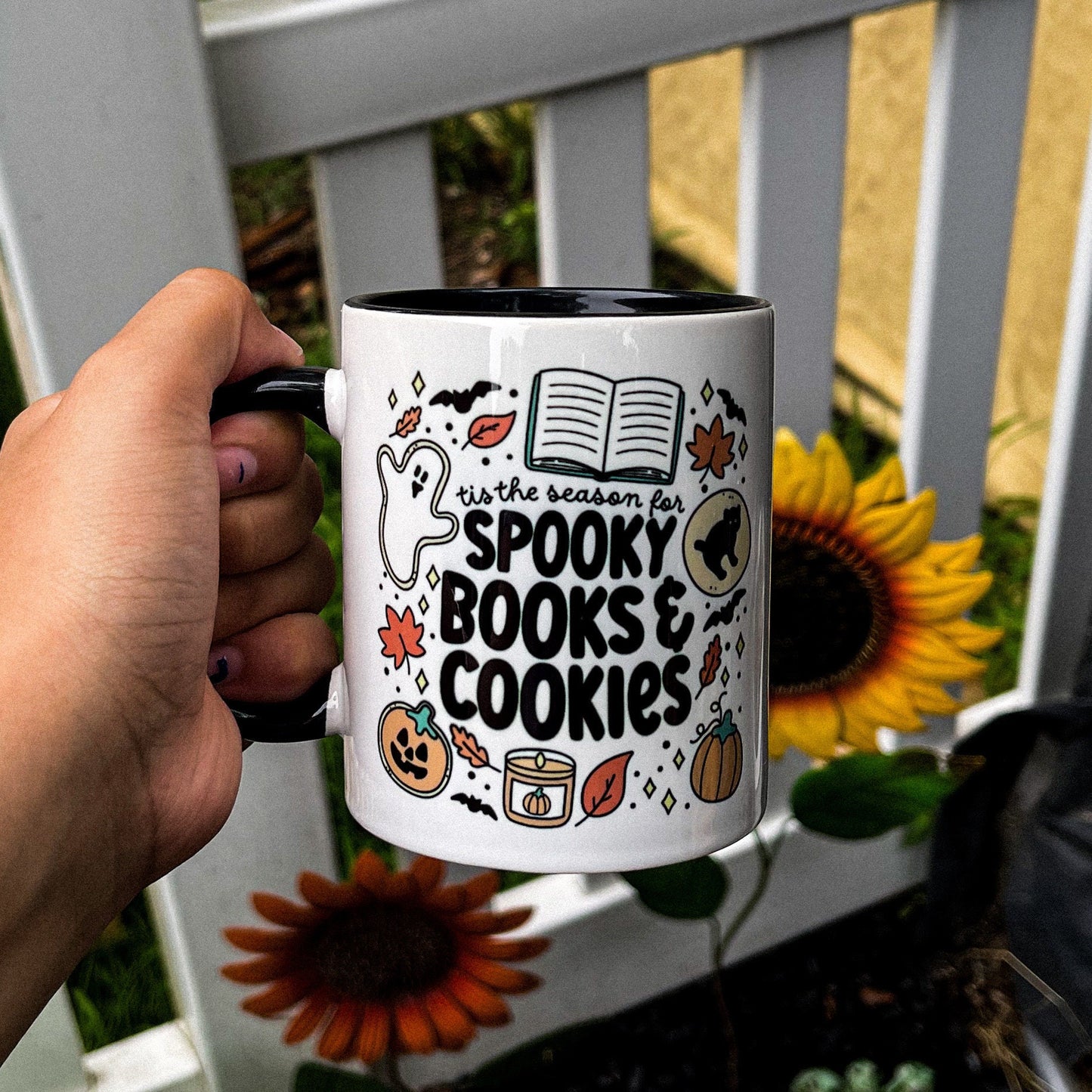 Spooky Books and Cookies Mug