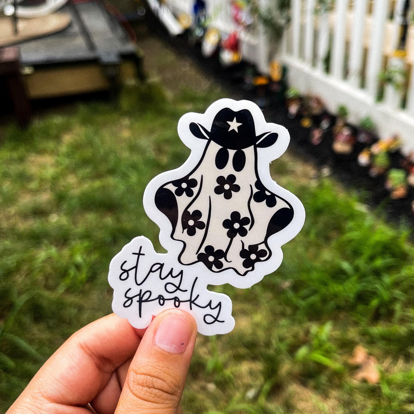 Stay Spooky Ghost Cowboy Sticker