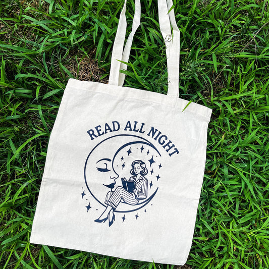 Read All Night Bookish Tote Bag